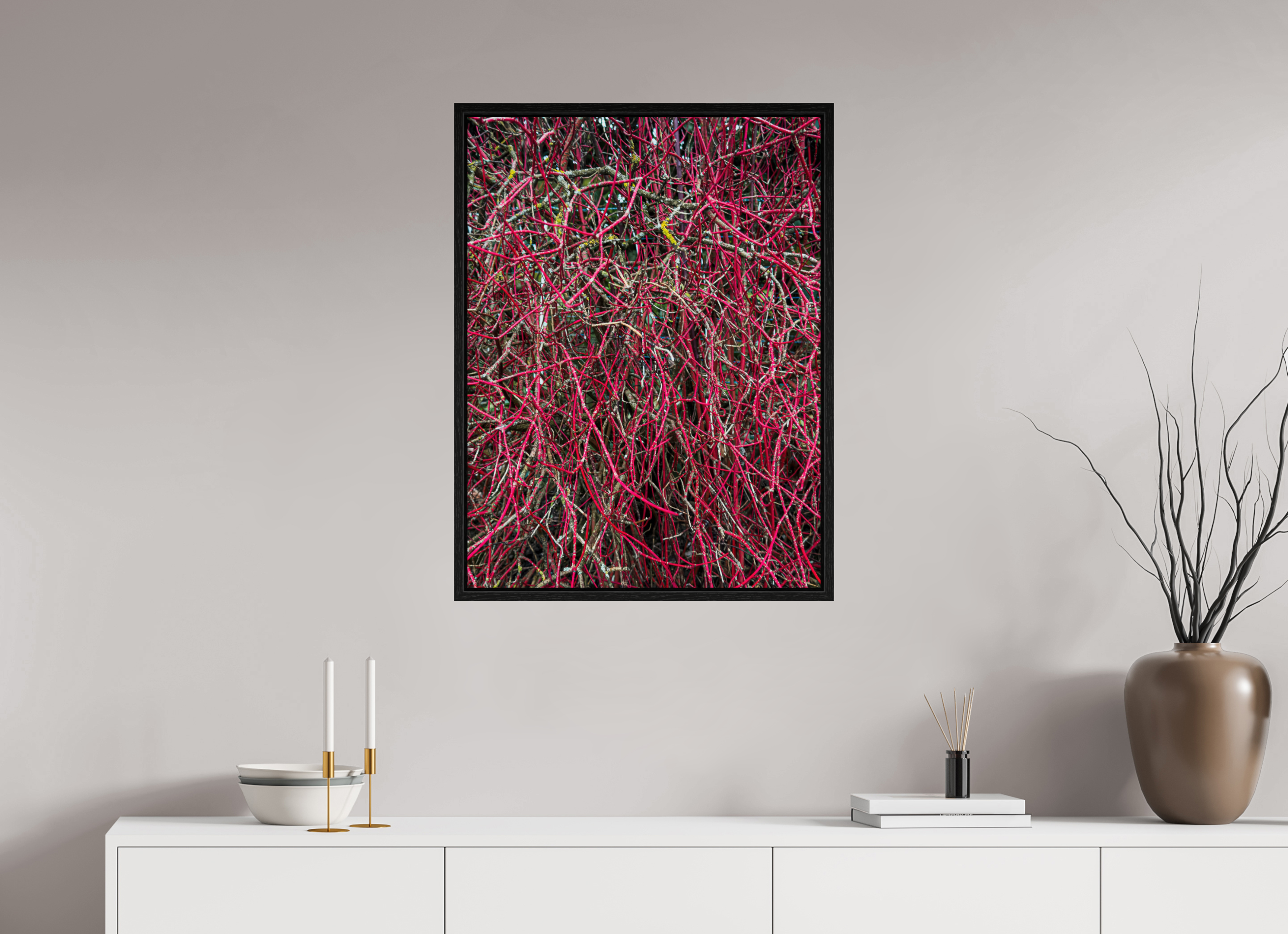 60 x 80 cm, Floater Frame Entanglement