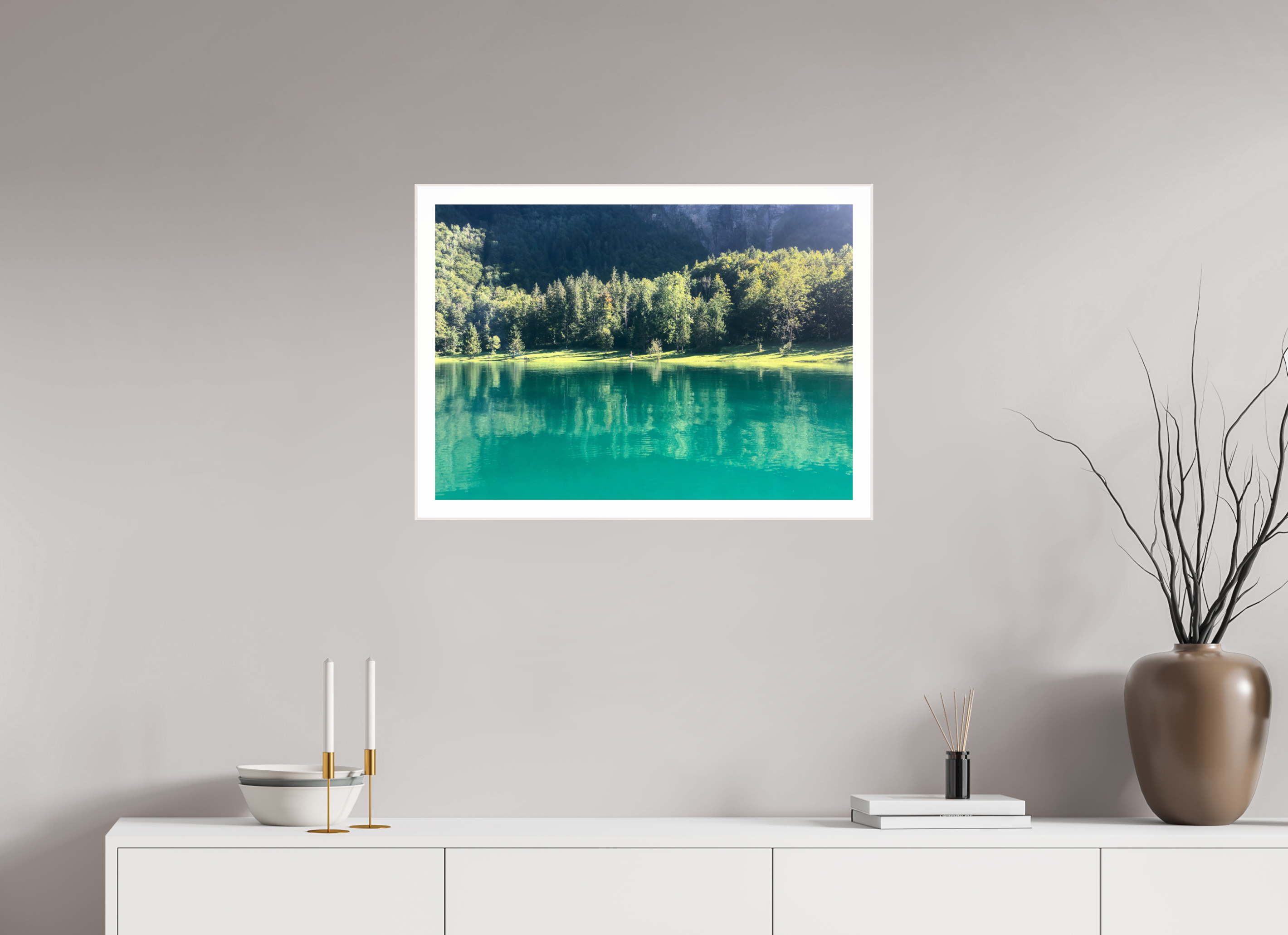 70.7 x 50 cm, Standard Klöntalersee trees